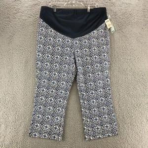 Old Navy Maternity Pull On Capri Stretch Pants Womens Small Elastic Waist NEW - Picture 1 of 15