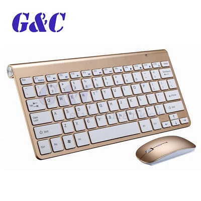 Slim 2.4GHz Cordless Wireless Keyboard and Mouse Set For PC MAC Laptop Tablet - Image 1 of 4