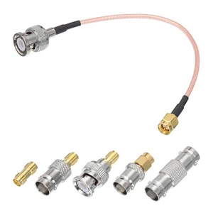 RG316 Coaxial Câbles SMA Mâle ver BNC Mâle Adaptateur Faible Perte RF 0,5FT - Photo 1/7