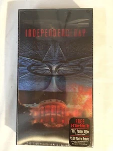 New Sealed VHS Tape Independence Day Lenticular Cover Will Smith Free Shipping - Imagen 1 de 5