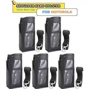 Funda rígida de cuero PU de 5 piezas para Motorola MTP850 bolsa protectora de radio - Imagen 1 de 12