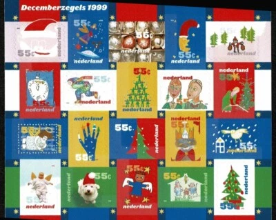 B03 NETHERLANDS 1999 MS Self adhesive december issue MNH - Image 1 of 2