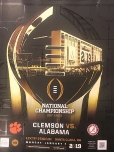 2019 COLLEGE NATIONAL CHAMPIONSHIP PROGRAM CLEMSON TIGERS VS ALABAMA CRIMSON CFP - Bild 1 von 1