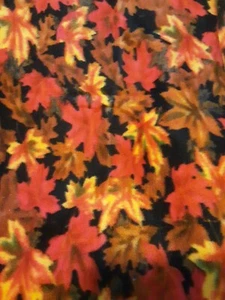 Fabric Fall Leaves Fleece 14 L X 60 W Multicolor - Picture 1 of 2