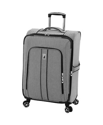 LONDON FOG Newcastle Softside Expandable Spinner Luggage, Black White Herring... - Image 1 of 4