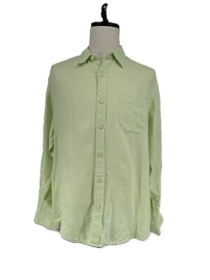 Tommy Bahama Sea Glass Breezer XL Lime Grass Green 100% Linen Shirt - Image 1 of 4