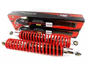 HONDA XL500 400mm RED/CHROME JBS REAR SHOCK ABSORBERS EYE TO EYE - Picture 1 of 4
