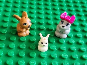 LEGO Friends Minifigure coniglio coniglio lotto di 3 minifigure animali - Foto 1 di 5