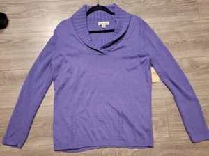 Coldwater Creek Shawl Collar Pullover Sweater XL Size 18 NWT $60 Plus - Picture 1 of 10