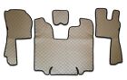 ECO LEATHER SET BEIGE FLOOR MATS + ENGINE COVER SCANIA R AUTOMATIC RHD 2009-2013