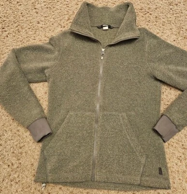 Chaqueta REI para mujer extra pequeña Sherpa polar gris cremallera completa exterior  Foto 1 de 4