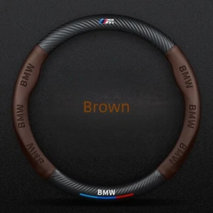 Brown Steering Wheel Cover Genuine Leather For BMW M/1 2 3 4 5 6 Series x1 x3 x5 - Bild 1 von 5