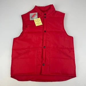 Nuevo con etiquetas Chaleco aislante vintage Snap 'N Wear para hombre talla S DuPont hecho en EE. UU. Rojo *Leer - Imagen 1 de 7