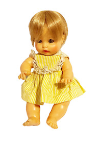 Vtg 1964 Ideal 8.5" Tearie Dearie Doll Original Dress & Diaper Blonde Jointed