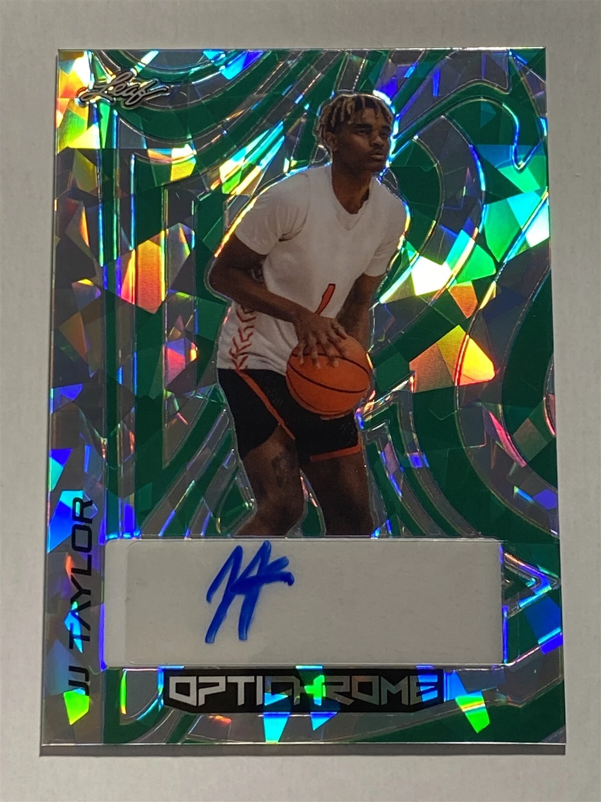 JJ TAYLOR 2022-23 Leaf Optichrome GREEN Crystal AUTO 1/5 (BK5)