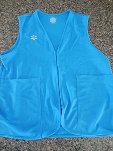Walmart Employee Vest Blue Zip-Up Brand New With Spark Logo & Pockets Women's L - Picture 1 of 3