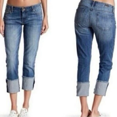 Pantalones de mezclilla Kut from the Kloth para mujer talla 4 recortados tiro bajo elásticos Foto 1 de 4