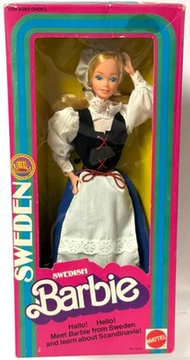 VINTAGE 1982 SWEDISH BARBIE DOLL - MATTEL # 4032 DOLLS OF THE WORLD -UNOPENED BO - Image 1 of 4