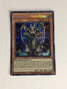Yugioh! TCG Secret Rare 1st Edition Noble Knight's Shield Bearer BROL-EN017 - Picture 1 of 3