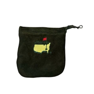 Masters Suede Leather Valuables Pouch Fleece Lined Hook & Loop Closure Green - Picture 1 of 5