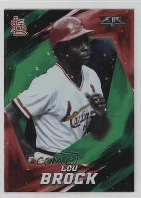 2017 Topps Fire Green /199 Lou Brock #47 HOF - Image 1 of 2