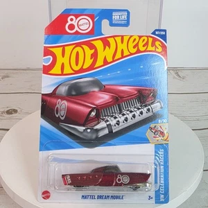 Hot Wheels Mattel Dream Mobile 80th Anniversary Edition Auto Rosso Die-Cast Collezione - Foto 1 di 14