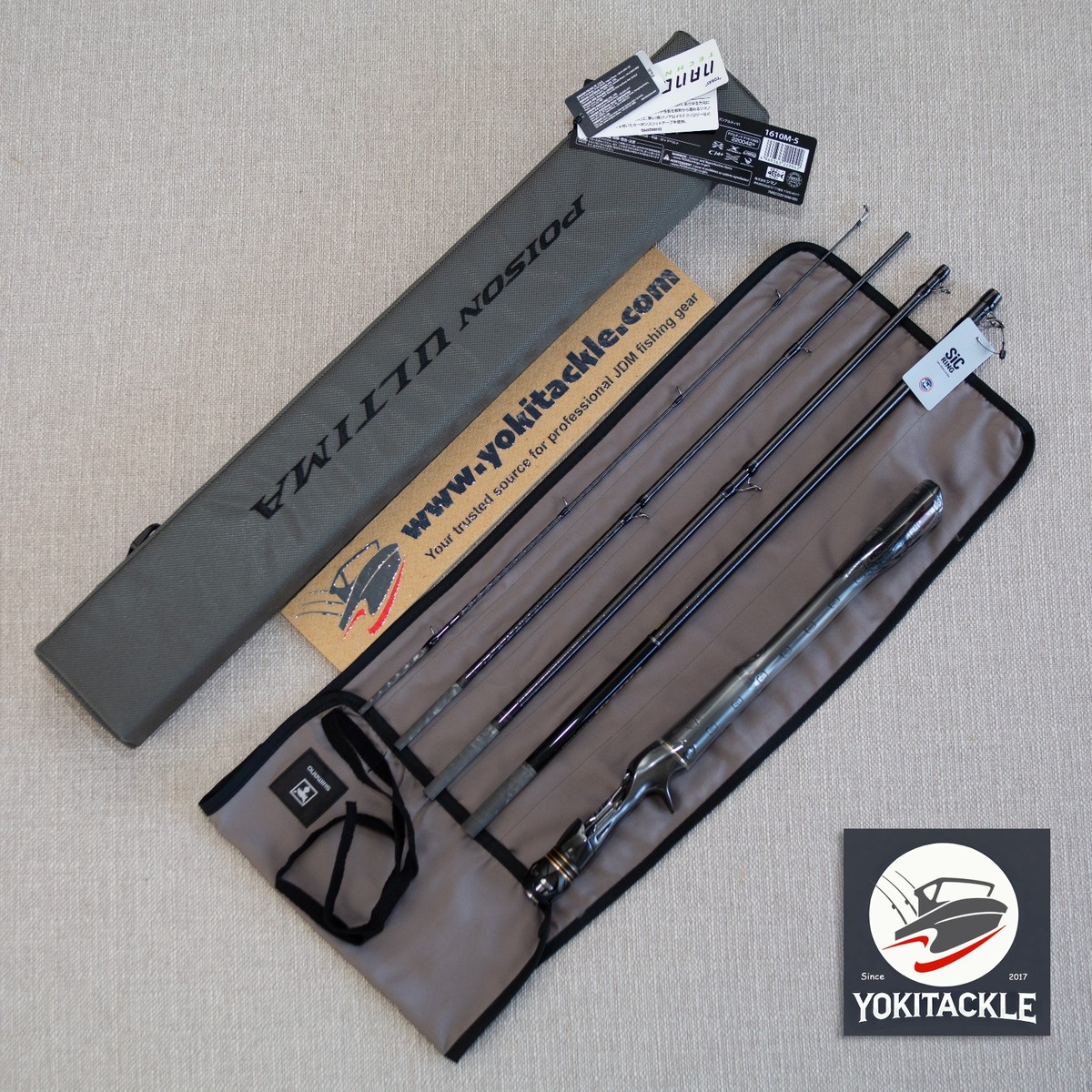 ロッド SHIMANO POISON ULTIMA1610M Shimano Poison Ultima 5 Piece Baitcasting 1610M-5 Torzite