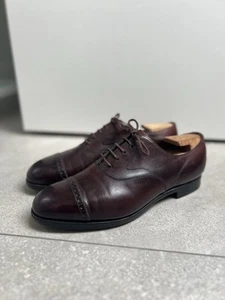 Edward Green Chelsea Burgundy Leather Oxford Shoes Men's UK 8 US 8.5 EU 42 £1180 - Picture 1 of 13