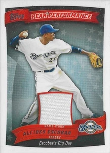Topps 2010 - Peak Performance Relics Alcides Escobar #PPR-AE (MEM) - Imagen 1 de 2