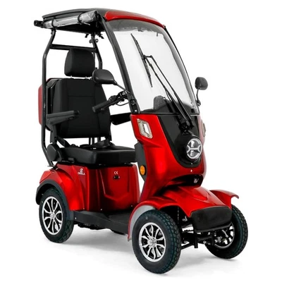 Deisla DS4-25 Vierrad mit Dach und Wetterschutz, Lithium-Akku, Rot, 25 / km/h 15 - Bild 1 von 4