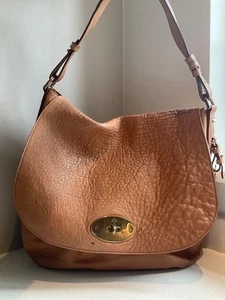 Mulberry deer brown buffalo shine leather postman’s lock hobo shoulder bag - Picture 1 of 13