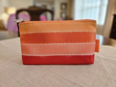 Clinique Jonathan Cohen Maquillaje Viaje Cosméticos Bolsa Bolso Naranja/Rojo Ombre Foto 1 de 4