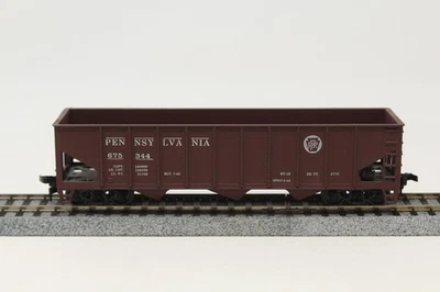 HO Roundhouse 3-Bay Hopper Pennsylvania PRR 675344 Oxide Red RTR - Image 1 of 4