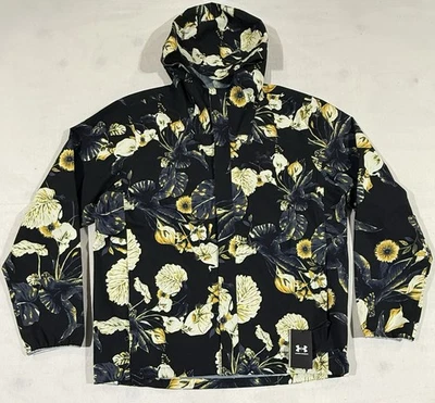 Chaqueta Under Armour Cloudstrike a prueba de tormentas estampada floral negra 1388910 para hombre larga Foto 1 de 4