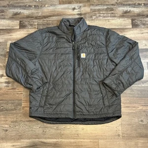 Carhartt Rain Defender Puffer Jacket Mens XL Black Relaxed Fit Outdoor - Picture 1 of 7