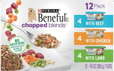 Purina Beneful Wet Dog Food Variety Pack, 10 Onzas (Pack de 12), Otros  Foto 1 de 4