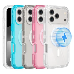 Clear Shockproof Case für iPhone 17 16 15 14 Pro Max Magsafe Bumper Cover - Bild 1 von 24