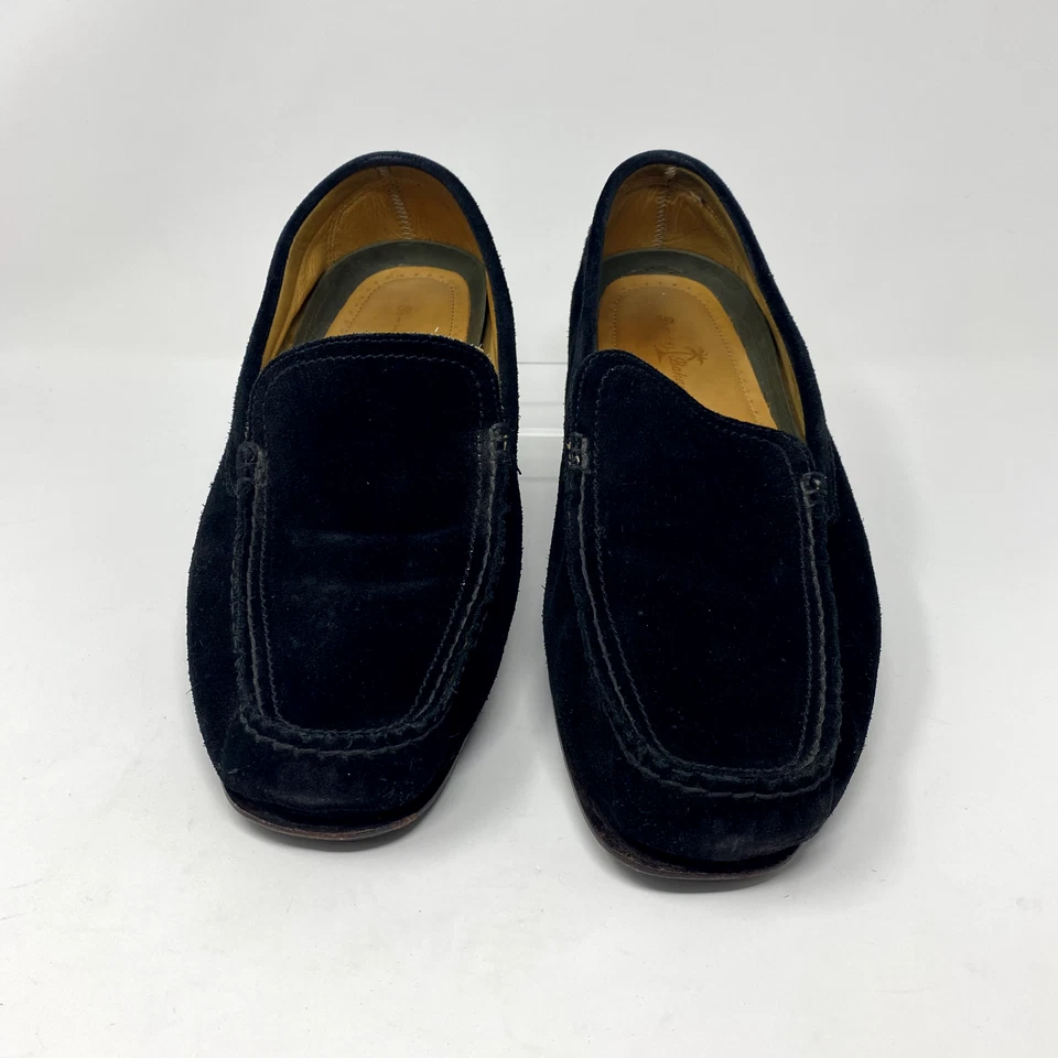 Mocasines de gamuza Tommy Bahama 'Panamá' para hombre talla US 11 M negros sin usar, puntera Foto 1 de 4