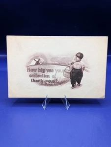Vintage "How Big Vas Your Collection Of Thank-yous" Post Card! Free Shipping! - Picture 1 of 9