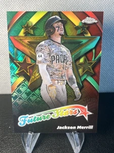 2025 Topps Chrome Jackson Merrill Logofractor Future Stars #FS-3 /50 Padres - Picture 1 of 2