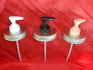 6 Mason Jar Soap or Lotion Dispenser lid - Several Colors, 6 dispensers in All! - Picture 1 of 16