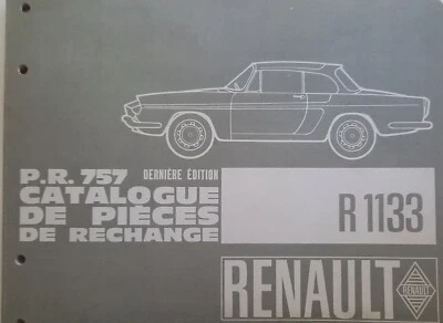Teilekatalog / Ersatzteilkatalog Renault Caravelle R.1133 Stand 10/1968 - Bild 1 von 3