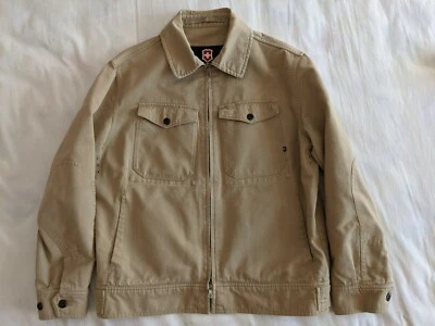 Chaqueta de Campo Victorinox Swiss Army Vintage Cremallera Completa Todo Algodón Para Hombre Talla S Caqui Foto 1 de 4