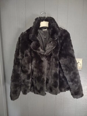 Jou Jou faux fur Bomber Type jacket Large Black Unworn - Image 1 of 4