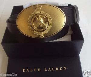 BNWT THE ORIGINAL RALPH LAUREN BIG HORSE ANTIQUED BUCKLE BELT 36 - Picture 1 of 6