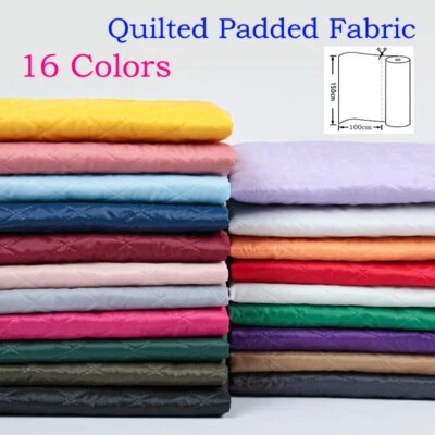 Diamant Gesteppt Gepolstert Futter Stoff Watte Rücken Craft Material Bekleidung - Bild 1 von 4