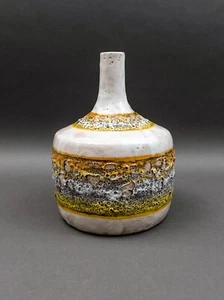 Raymor ARN Italy Mid Century Modern Lava Volcanic Glazed Pottery Jug Vase (Read) - Picture 1 of 8