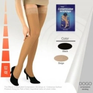 Medical Legwear 20-30 compression stockings THIGH Silicone Beige - Picture 1 of 2