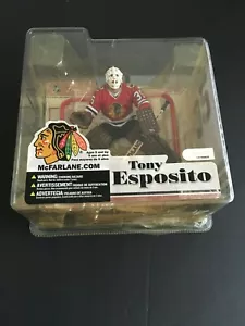 TONY ESPOSITO AUTOGRAPHED BLACKHAWKS MCFARLANE SERIES 3   J.S.A. AUTHENTICATED - Picture 1 of 9