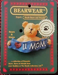 Boyds Bears and Friends Bearwear Pin - MUNCHKIN'S LOVE YOU MOM - Bild 1 von 1